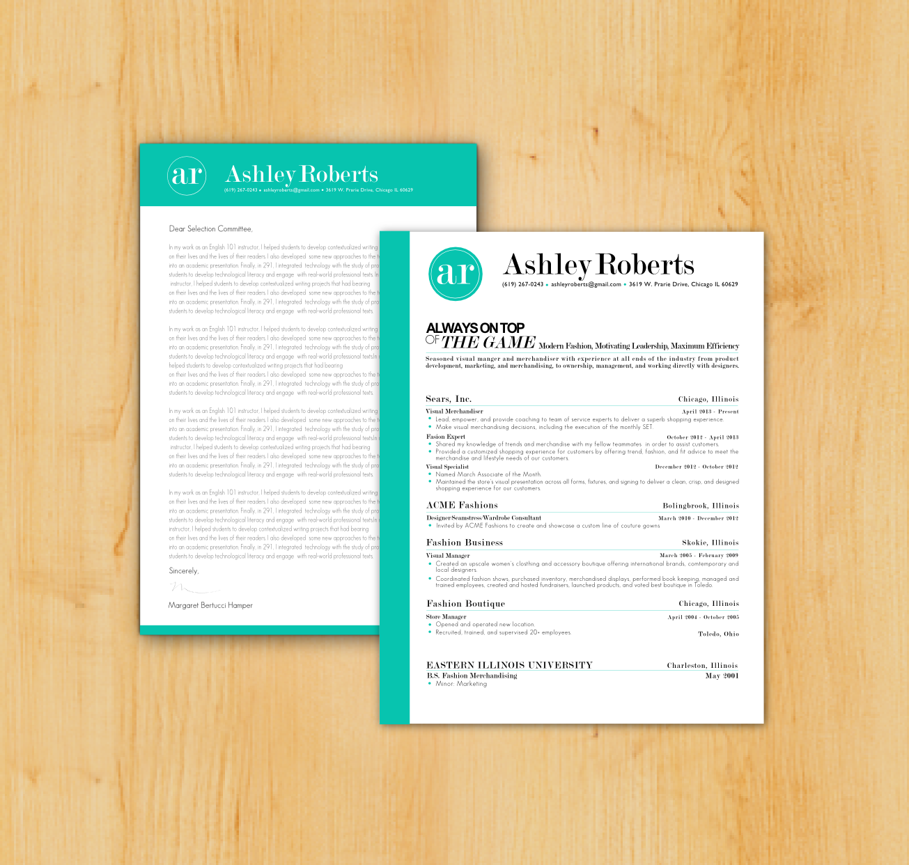 Product design cover letter template